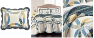 Martha Stewart Collection CLOSEOUT! Wedding Rings Blue Standard Sham, Created for Macy's